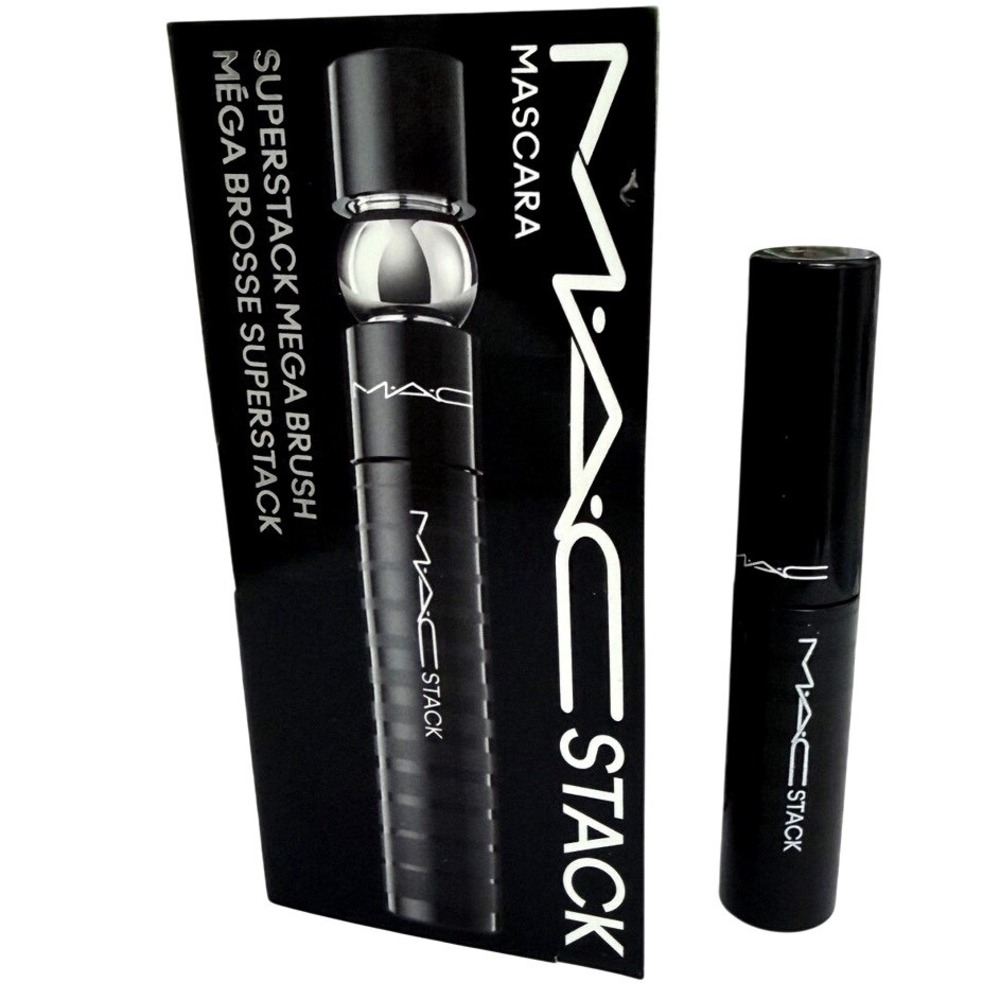 MAC Stack Mascara Superstack Mega Brush Black Mascara .1 oz./ 3 ml NEW Mini Size